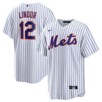 Men's New York Mets #12 Francisco Lindor White Cool Base Stitched Jersey Men's New York Mets #12 Francisco Lindor White Cool Base Stitched Jersey