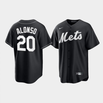 Men's New York Mets #20 Pete Alonso Black Cool Base Stitched Baseball Jersey Men's New York Mets #20 Pete Alonso Black Cool Base Stitched Baseball Jersey