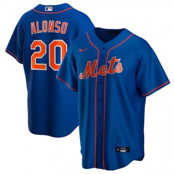 Men's New York Mets #20 Pete Alonso Blue Cool Base Stitched MLB Jersey Men's New York Mets #20 Pete Alonso Blue Cool Base Stitched MLB Jersey