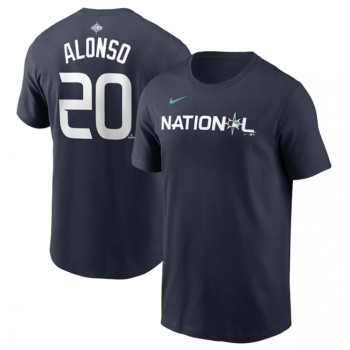 Men's New York Mets #20 Pete Alonso Navy 2023 All-star Name & Number T-Shirt Men's New York Mets #20 Pete Alonso Navy 2023 All-star Name & Number T-Shirt