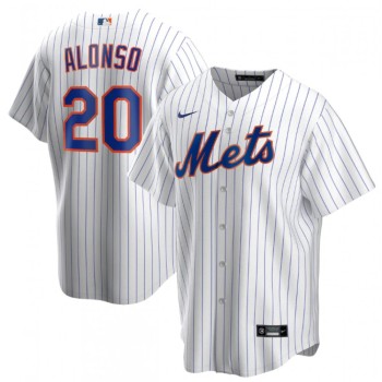 Men's New York Mets #20 Pete Alonso White Cool Base Stitched MLB Jersey Men's New York Mets #20 Pete Alonso White Cool Base Stitched MLB Jersey