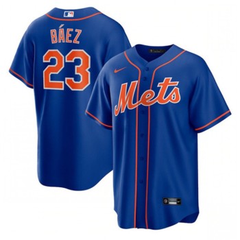 Men's New York Mets #23 Javier Baez Royal Cool Base Stitched Jersey Men's New York Mets #23 Javier Baez Royal Cool Base Stitched Jersey