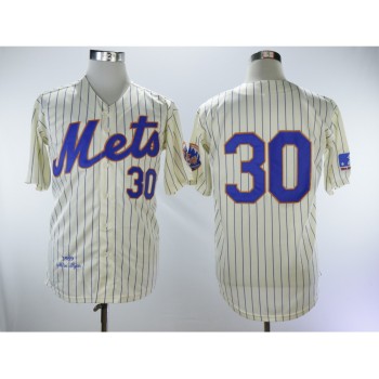 Men's New York Mets #30 Nolan Ryan Cream 1969 Throwback Stitched MLB Jersey Men's New York Mets #30 Nolan Ryan Cream 1969 Throwback Stitched MLB Jersey