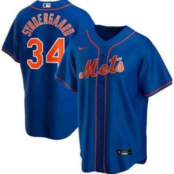 Men's New York Mets #34 Noah Syndergaard Blue Cool Base Stitched Jersey Men's New York Mets #34 Noah Syndergaard Blue Cool Base Stitched Jersey