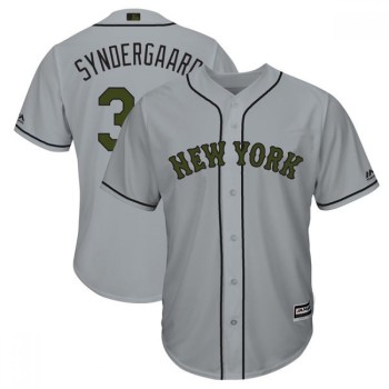 Men's New York Mets #34 Noah Syndergaard Gray 2018 Memorial Day Cool Base Stitched MLB Jersey Men's New York Mets #34 Noah Syndergaard Gray 2018 Memorial Day Cool Base Stitched MLB Jersey