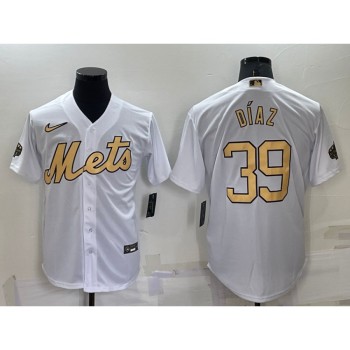 Men's New York Mets #39 Edwin Diaz 2022 All-Star White Cool Base Stitched Baseball Jersey Men's New York Mets #39 Edwin Diaz 2022 All-Star White Cool Base Stitched Baseball Jersey