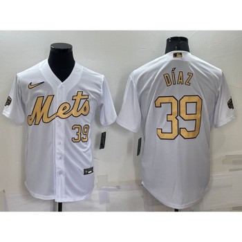 Men's New York Mets #39 Edwin Diaz 2022 All-Star White Cool Base Stitched Baseball Jersey Men's New York Mets #39 Edwin Diaz 2022 All-Star White Cool Base Stitched Baseball Jersey