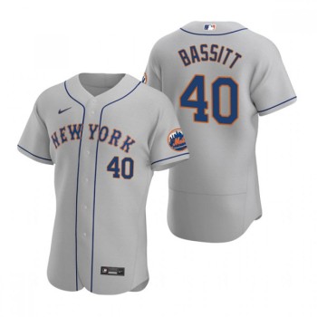 Men's New York Mets #40 Chris Bassitt Grey Flex Base Stitched Jersey Men's New York Mets #40 Chris Bassitt Grey Flex Base Stitched Jersey