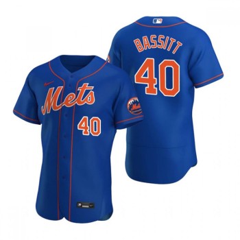 Men's New York Mets #40 Chris Bassitt Royal Flex Base Stitched Jersey Men's New York Mets #40 Chris Bassitt Royal Flex Base Stitched Jersey
