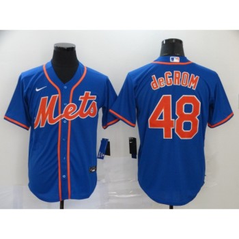 Men's New York Mets #48 Jacob deGrom Blue Cool Base Stitched MLB Jersey