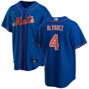 Men's New York Mets #4 Francisco ?lvarez Royal Cool Base Stitched Baseball Jersey Men's New York Mets #4 Francisco ?lvarez Royal Cool Base Stitched Baseball Jersey