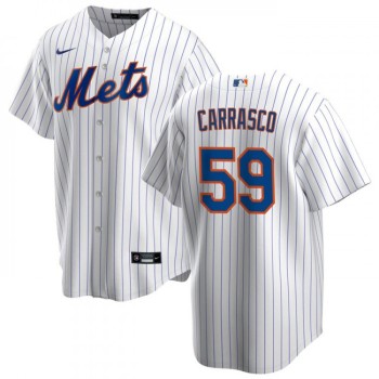 Men's New York Mets #59 Carlos Carrasco White Cool Base Stitched Jersey Men's New York Mets #59 Carlos Carrasco White Cool Base Stitched Jersey