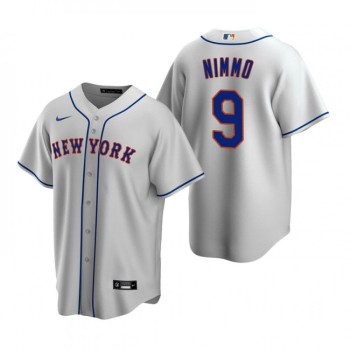 Men's New York Mets #9 Brandon Nimmo Grey Cool Base Stitched Baseball Jersey Men's New York Mets #9 Brandon Nimmo Grey Cool Base Stitched Baseball Jersey