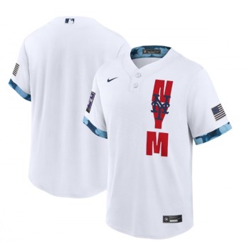 Men's New York Mets Blank 2021 White All-Star Cool Base Stitched MLB Jersey Men's New York Mets Blank 2021 White All-Star Cool Base Stitched MLB Jersey