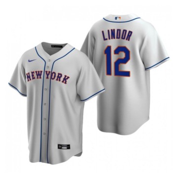 Men's New York Mets Blank Grey #12 Francisco Lindor Cool Base Stitched Jersey Men's New York Mets Blank Grey #12 Francisco Lindor Cool Base Stitched Jersey