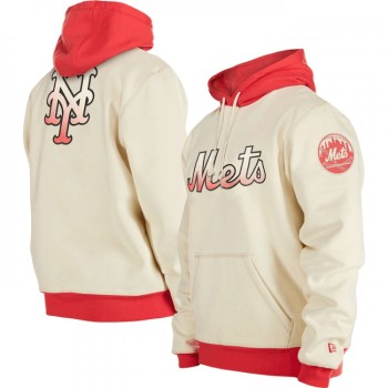 Men's New York Mets White Color Pack Team Front & Back Pullover Hoodie Men's New York Mets White Color Pack Team Front & Back Pullover Hoodie