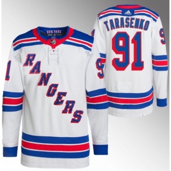 Men's New York Rangers #91 Vladimir Tarasenko White Stitched Jersey