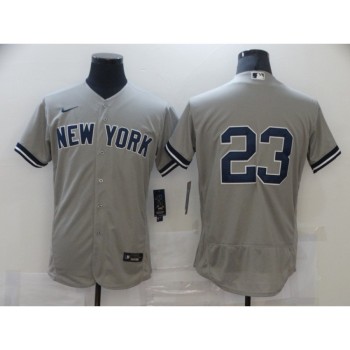 Men's New York Yankees #23 Don Mattingly Grey Flex Base Stitched Jersey Men's New York Yankees #23 Don Mattingly Grey Flex Base Stitched Jersey