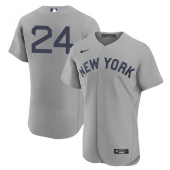 Men's New York Yankees #24 Gary Sanchez 2021 Grey Field of Dreams Flex Base Stitched Baseball Jersey Men's New York Yankees #24 Gary Sanchez 2021 Grey Field of Dreams Flex Base Stitched Baseball Jersey