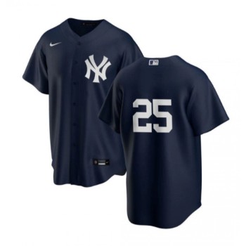 Men's New York Yankees #25 Gleyber Torres Navy Cool Base Stitched Baseball Jersey Men's New York Yankees #25 Gleyber Torres Navy Cool Base Stitched Baseball Jersey