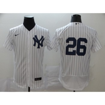 Men's New York Yankees #26 DJ LeMahieu White Flex Base Stitched MLB Jersey Men's New York Yankees #26 DJ LeMahieu White Flex Base Stitched MLB Jersey