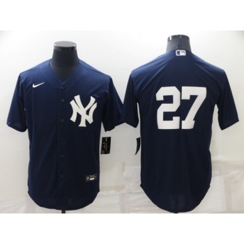 Men's New York Yankees #27 Giancarlo Stanton Navy Cool Base Stitched Jersey Men's New York Yankees #27 Giancarlo Stanton Navy Cool Base Stitched Jersey