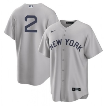 Men's New York Yankees #2 Derek Jeter 2021 Grey Field of Dreams Cool Base Stitched Baseball Jersey Men's New York Yankees #2 Derek Jeter 2021 Grey Field of Dreams Cool Base Stitched Baseball Jersey