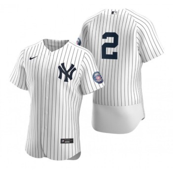 Men's New York Yankees #2 Derek Jeter White 2020 Hall of Fame induction Flex Base Stitched Jersey Men's New York Yankees #2 Derek Jeter White 2020 Hall of Fame induction Flex Base Stitched Jersey