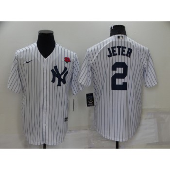 Men's New York Yankees #2 Derek Jeter White Cool Base Stitched Baseball Jersey Men's New York Yankees #2 Derek Jeter White Cool Base Stitched Baseball Jersey