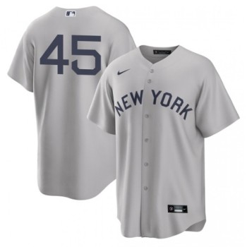 Men's New York Yankees #45 Gerrit Cole 2021 Grey Field of Dreams Cool Base Stitched Baseball Jersey Men's New York Yankees #45 Gerrit Cole 2021 Grey Field of Dreams Cool Base Stitched Baseball Jersey