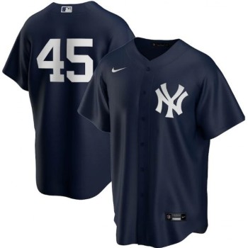 Men's New York Yankees #45 Gerrit Cole Navy Cool Base Stitched Jersey Men's New York Yankees #45 Gerrit Cole Navy Cool Base Stitched Jersey