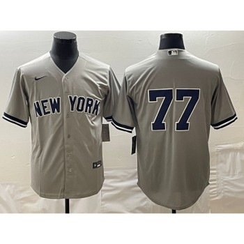 Men's New York Yankees #77 Clint Frazier Gray Cool Base Stitched Jersey Men's New York Yankees #77 Clint Frazier Gray Cool Base Stitched Jersey