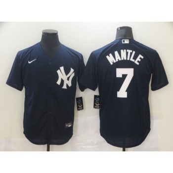 Men's New York Yankees #7 Mickey Mantle Navy Cool Base Stitched Jersey Men's New York Yankees #7 Mickey Mantle Navy Cool Base Stitched Jersey