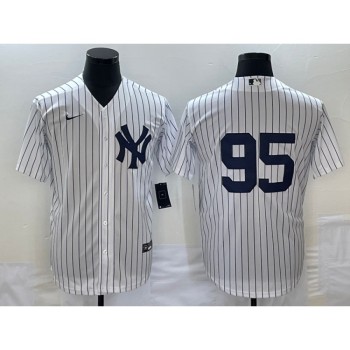 Men's New York Yankees #95 Oswaldo Cabrera White Stitched Jersey Men's New York Yankees #95 Oswaldo Cabrera White Stitched Jersey