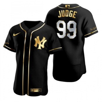 Men's New York Yankees #99 Aaron Judge Black/Gold Flex Base Stitched Baseball Jersey Men's New York Yankees #99 Aaron Judge Black/Gold Flex Base Stitched Baseball Jersey