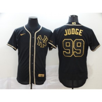 Men's New York Yankees #99 Aaron Judge Black Golden Flex Base Stitched MLB Jersey Men's New York Yankees #99 Aaron Judge Black Golden Flex Base Stitched MLB Jersey