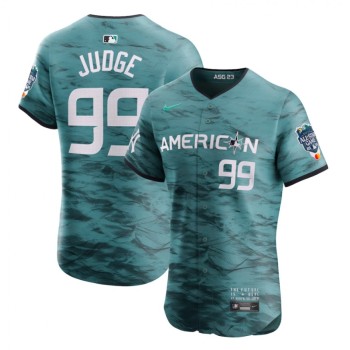 Men's New York Yankees #99 Aaron Judge Teal 2023 All-star Flex Base Stitched Baseball Jersey Men's New York Yankees #99 Aaron Judge Teal 2023 All-star Flex Base Stitched Baseball Jersey