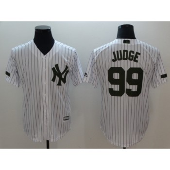 Men's New York Yankees #99 Aaron Judge White Olive Cool Base Stitched MLB Jersey Men's New York Yankees #99 Aaron Judge White Olive Cool Base Stitched MLB Jersey