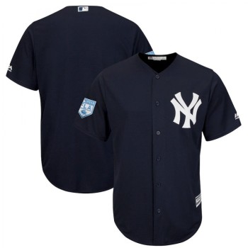 Men's New York Yankees Blank Navy 2019 Spring Training Cool Base Stitched MLB Jersey Men's New York Yankees Blank Navy 2019 Spring Training Cool Base Stitched MLB Jersey