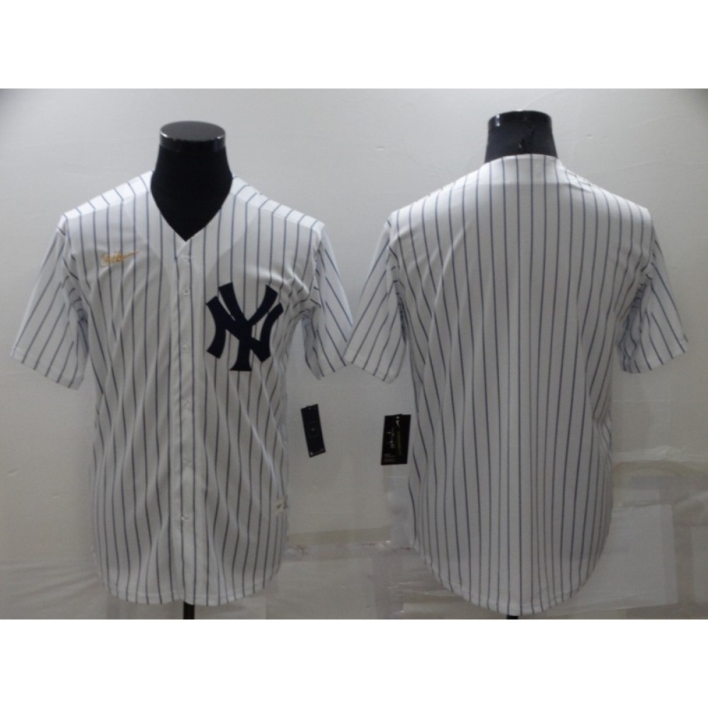 Men's New York Yankees Blank White Cool Base Stitched Jersey
