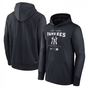 Men's New York Yankees Navy Pregame Performance Pullover Hoodie Men's New York Yankees Navy Pregame Performance Pullover Hoodie