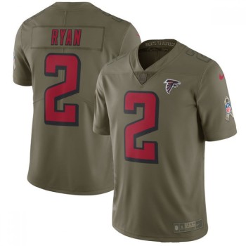 Men's Atlanta Falcons #2 Matt Ryan Olive Salute To Service Limited Stitched NFL Jersey Men's Atlanta Falcons #2 Matt Ryan Olive Salute To Service Limited Stitched NFL Jersey