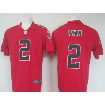 Men's Atlanta Falcons #2 Matt Ryan Red Limited Rush Stitched NFL Jersey Men's Atlanta Falcons #2 Matt Ryan Red Limited Rush Stitched NFL Jersey