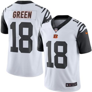 Men's Bengals #18 A.J. Green White Limited Rush Stitched NFL Jersey Men's Bengals #18 A.J. Green White Limited Rush Stitched NFL Jersey