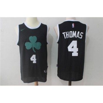 Men's Boston Celtics #4 Isaiah Thomas All Black Stitched NBA Jersey