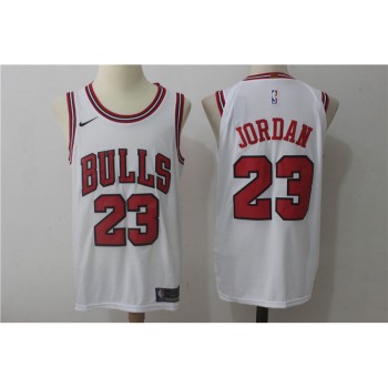 Men's Chicago Bulls #23 Michael Jordan White Stitched NBA Jersey Men's Chicago Bulls #23 Michael Jordan White Stitched NBA Jersey