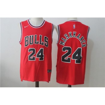 Men's Chicago Bulls #24 Lauri Markkanen Red Stitched NBA Jersey Men's Chicago Bulls #24 Lauri Markkanen Red Stitched NBA Jersey