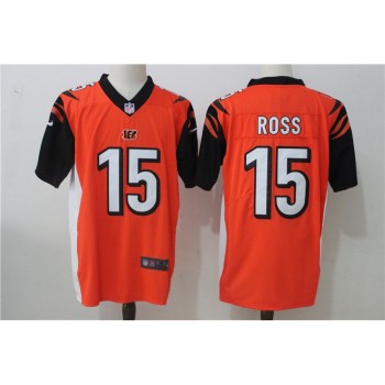 Men's Cincinnati Bengals #15 John Ross Orange Stitched NFL Vapor Untouchable Limited Jersey Men's Cincinnati Bengals #15 John Ross Orange Stitched NFL Vapor Untouchable Limited Jersey