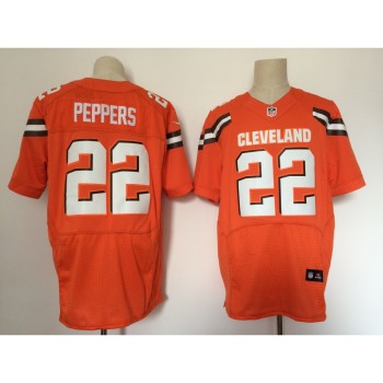 Men's Cleveland Browns #22 Jabrill Peppers Orange Alternate Stitched NFL New Elite Jersey