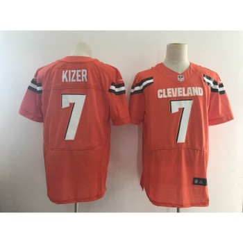 Men's Cleveland Browns #7 DeShone Kizer Orange Alternate Stitched NFL New Elite Jersey